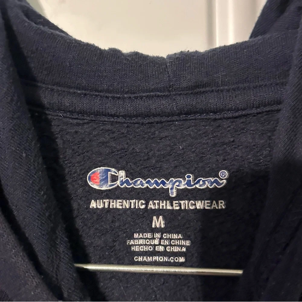 Champion Hoodie Youth Medium Blue Boys Logo Pullover Sweatshirt Sweater